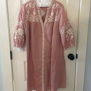 Beautiful excellent used condition embroidered dress from Sundance Catalog.